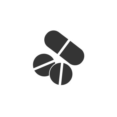 tıp simgesi vektörü katı gri