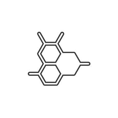 organik kimya simgesi vektörü katı gri