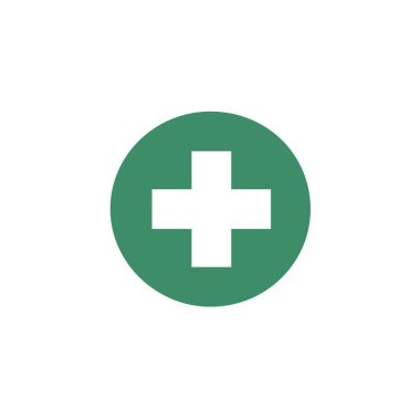 Hastane artı simge vektörü katı gri