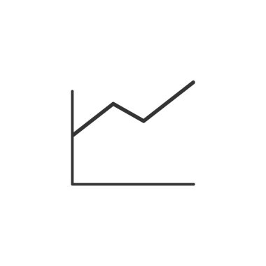 Artan grafik simgesi vektörü katı gri