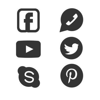 Sosyal ortam simgesi katı gri vektörü