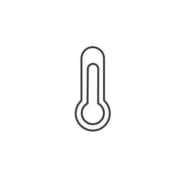 termometre simgesi vektörü katı gri