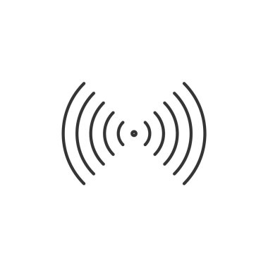 Wifi simgesi vektörü katı gri