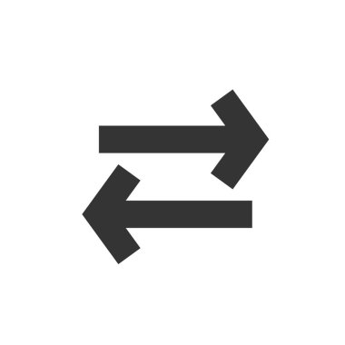 Grafik tasarımı ve web siteleri için ok simgesi vektör illüstrasyonu