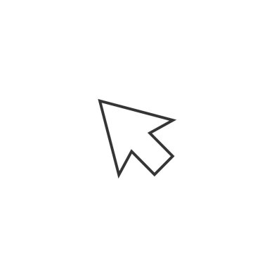 Grafik tasarımı ve web siteleri için imleç simgesi vektör çizimi