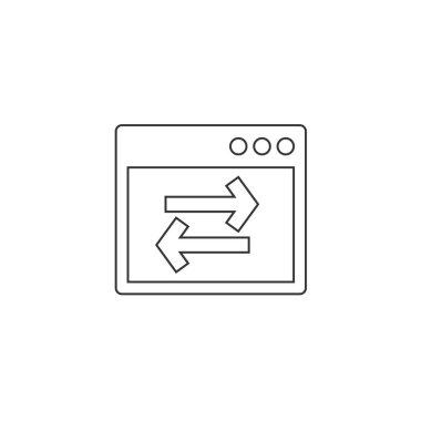 Grafik tasarımı ve web siteleri için optimizasyon simgesi vektör çizimi