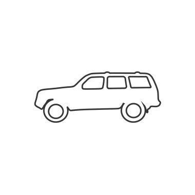 SUV araba simgesi vektörü