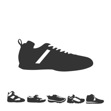 Erkekler spor ayakkabı ikonu vektör illüstrasyon eps10