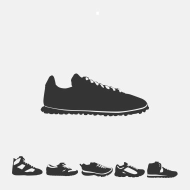 Erkekler spor ayakkabı modası vektör ikonu giyer