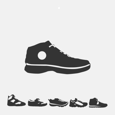 Erkekler spor ayakkabı modası vektör ikonu giyer