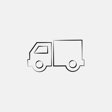simple vector delivery truck icon