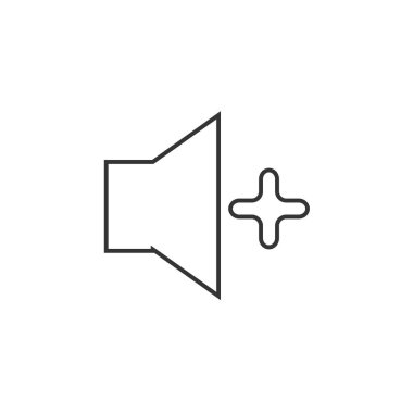 Web sitesi ve grafik tasarımı için ses simgesi vektör çizimi ekle