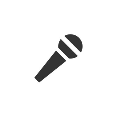 Web sitesi ve grafik tasarımı için mikrofon ikonu vektör çizimi