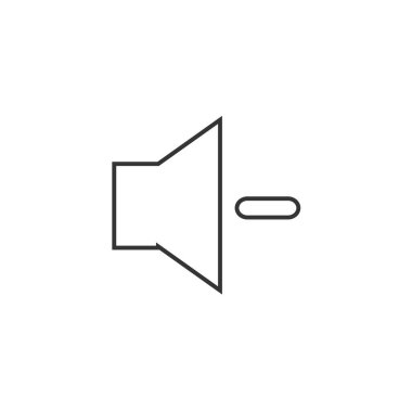 Web sitesi ve grafik tasarımı için ses simgesi vektör illüstrasyonunu sil