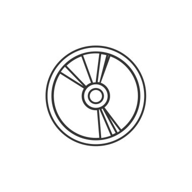 Web sitesi ve grafik tasarımı için CD simgesi çizimi