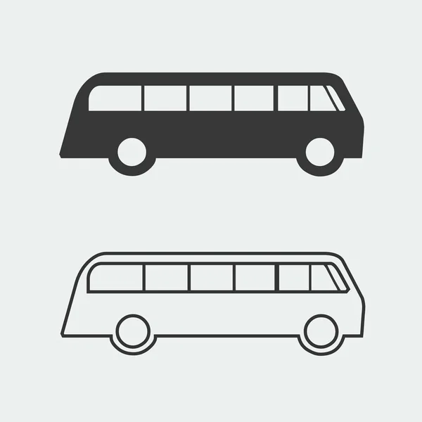 Mini Bus Icon Vektor Grau Für Website Und Grafikdesign — Stockvektor