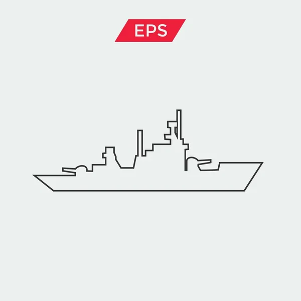 Ship Icon Water Transport Vector Grey Website Graphic Design — Stock Vector