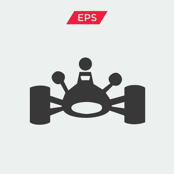 Sports Car Icon Vector Grey Website Graphic Design — Stock Vector