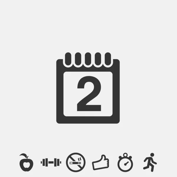Calendar 2Nd Icon Vector Illustration Sign Eps10 — Vector de stock