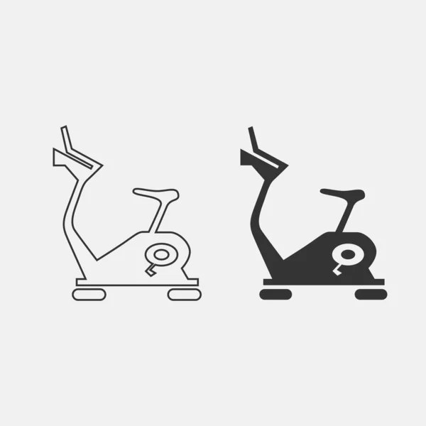 Indoor Aerobic Bike Icon Vector Illustration Sign Eps10 — Vector de stock