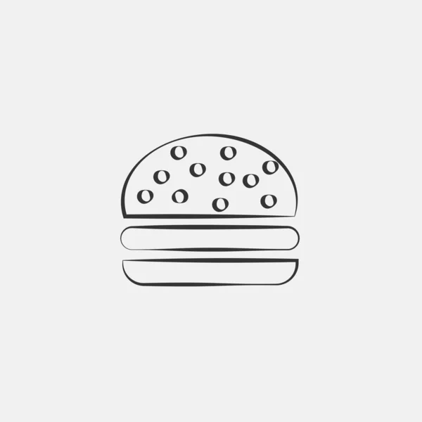 Burger Icon Vector Illustration Sign Eps10 — стоковый вектор