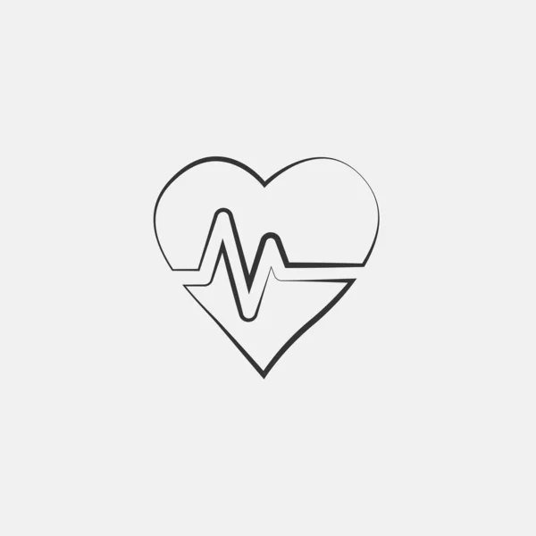 Beating Heart Icon Vector Illustration Sign Eps10 — Stock Vector