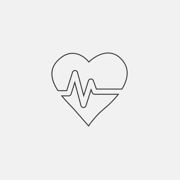 Beating Heart Icon Vector Illustration Sign Eps10 — Stock Vector