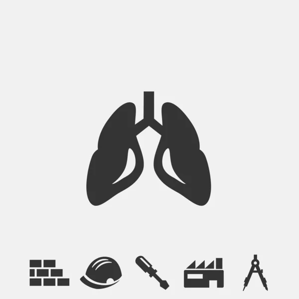 Lungs Icon Vector Illustration Sign Eps10 — Wektor stockowy