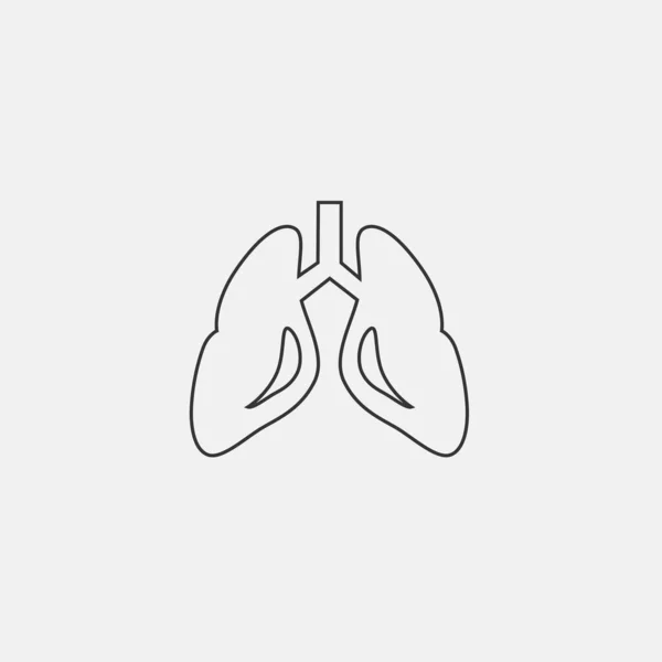 Lungs Icon Vector Illustration Sign Eps10 — Vetor de Stock
