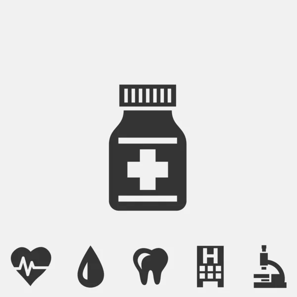 Medicine Bottle Icon Vector Illustration Sign Eps10 — Stock vektor
