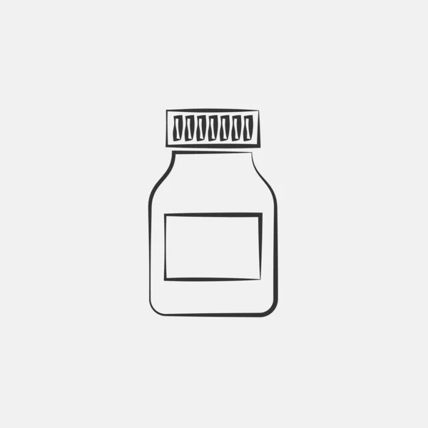 Medicine Bottle Icon Vector Illustration Sign Eps10 — Stok Vektör