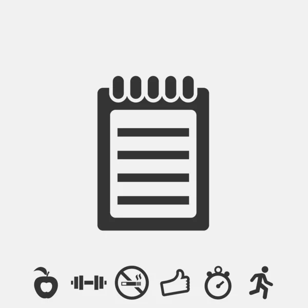 Notebook Icon Vector Illustration Sign Eps10 — Vector de stock