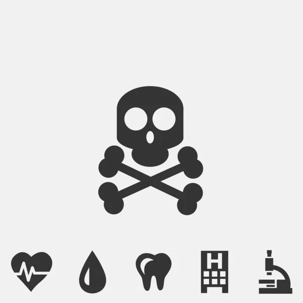 Danger Skeleton Icon Vector Illustration Sign Eps10 — Vector de stock