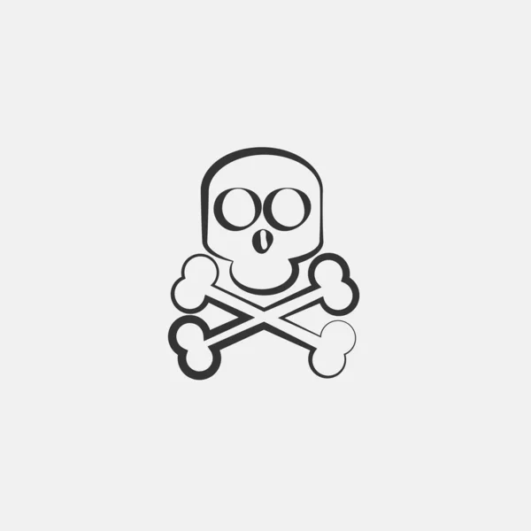 Danger Skeleton Icon Vector Illustration Sign Eps10 — Stock Vector