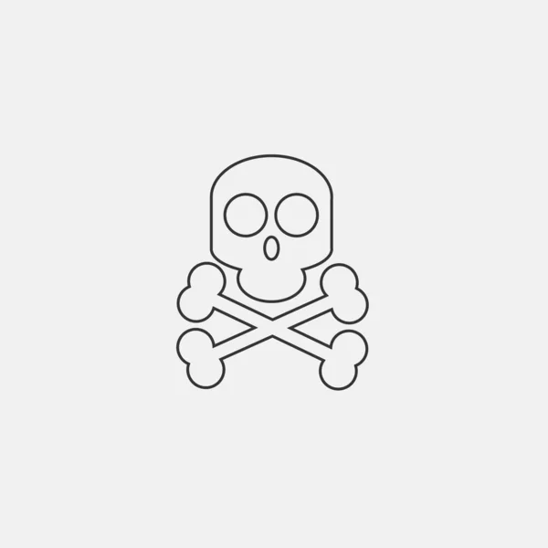 Danger Skeleton Icon Vector Illustration Sign Eps10 — Vector de stock