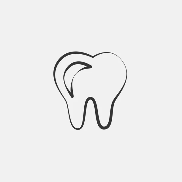 Tooth Icon Vector Illustration Sign Eps10 — стоковый вектор