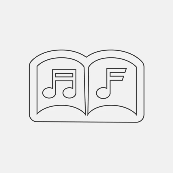 Music Book Icon Vector Illustration Symbol Eps Grey — Stock vektor