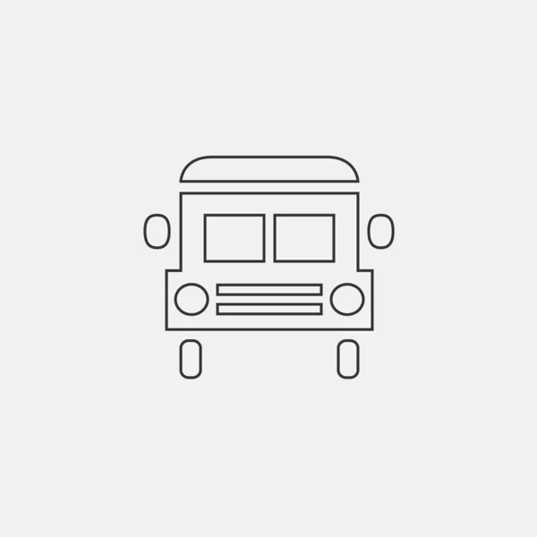Bus Front View Icon Vector Illustration Symbol Eps Grey — Stockvektor