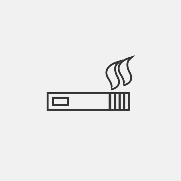 Icono Cigarrillo Vector Símbolo Ilustración Eps Gris — Archivo Imágenes Vectoriales