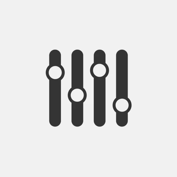 Equalizer Icon Vector Illustration Symbol Eps Grey —  Vetores de Stock