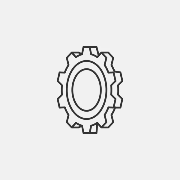 Gear Icon Vector Illustration Symbol Eps Grey — Stockvektor