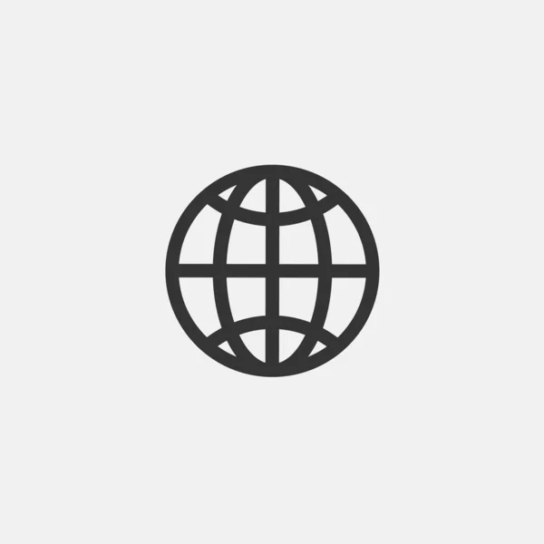 Globe Icon Vector Illustration Symbol Eps Grey — Wektor stockowy