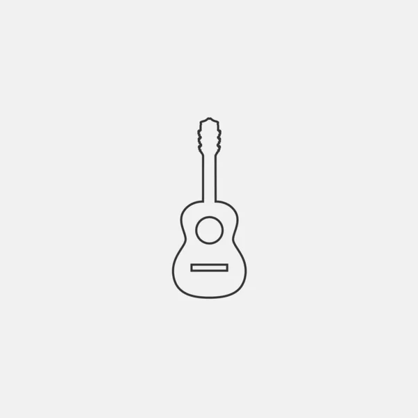 Guitar Icon Vector Illustration Symbol Eps Grey — Stock vektor