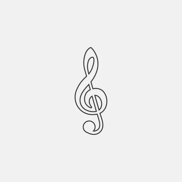 Значок Мелодії Векторна Ілюстрація Символ Eps Сірий — стоковий вектор
