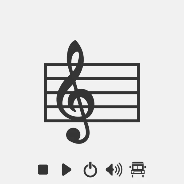 Melody Musical Elements Icon Vector Illustration Symbol Eps Grey — Image vectorielle