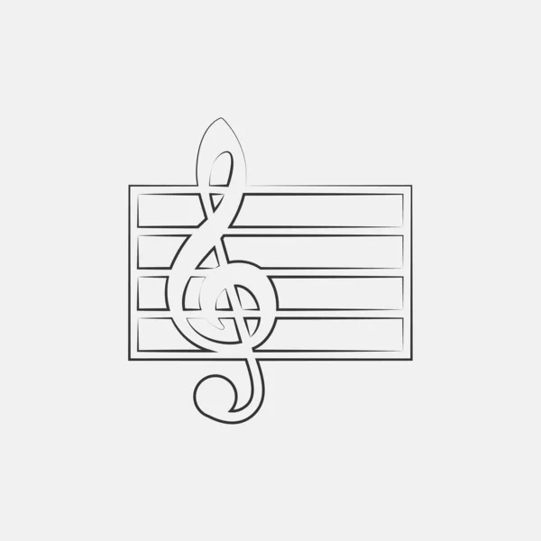 Melody Musical Elements Icon Vector Illustration Symbol Eps Grey — Archivo Imágenes Vectoriales