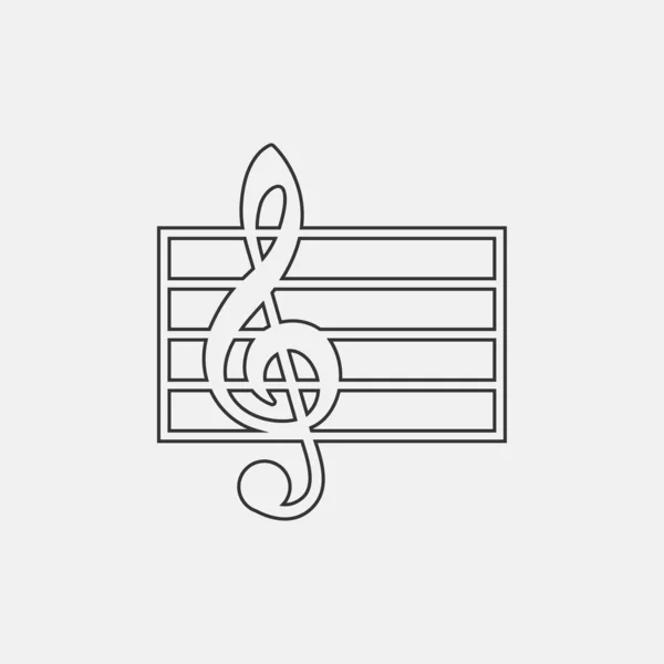 Melody Musical Elements Icon Vector Illustration Symbol Eps Grey — Stockvektor