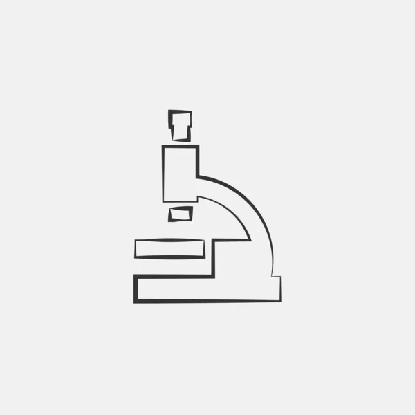 Microscope Icon Vector Illustration Symbol Eps Grey — стоковый вектор