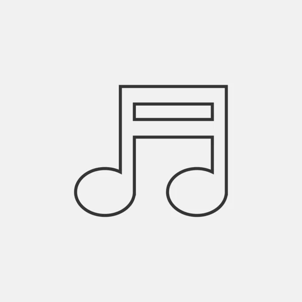 Music Icon Vector Illustration Symbol Eps Grey — Stockvector