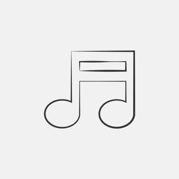 Σύμβολο Εικονογράφησης Διάνυσμα Εικονίδιο Μουσικής Eps Γκρι — Διανυσματικό Αρχείο